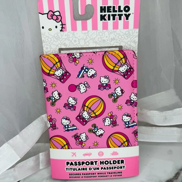 Hello Kitty Hot Air Balloon Travel Passport Cover - Picture 1 of 5